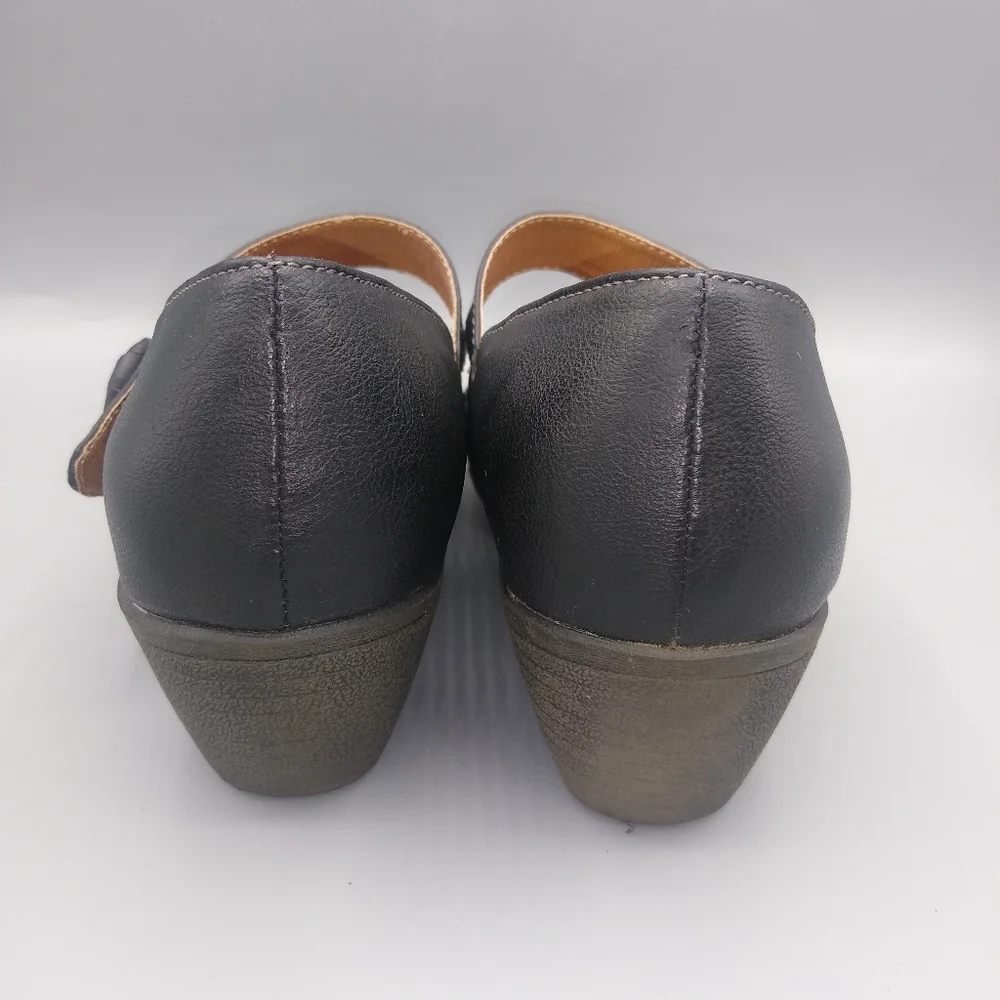 Judith Vegan Leather Cathy Chunky Heel Round Toe Mary Jane Black with Box sz 7.5 - Picture 9 of 12